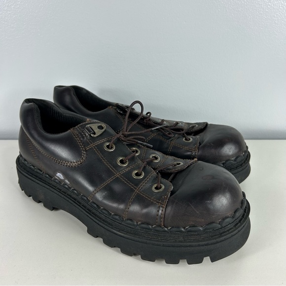 Route 66 Shoes - ROUTE 66 brown vintage platform lace up sneaker